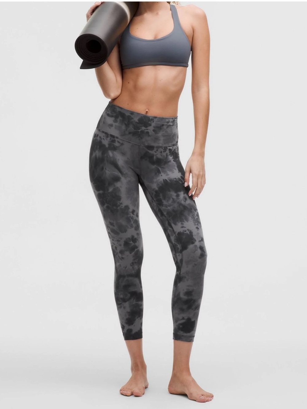 Lululemon Align Leggings High Rise 28” inseam Diamond Dye Gray Print Sporty Chic